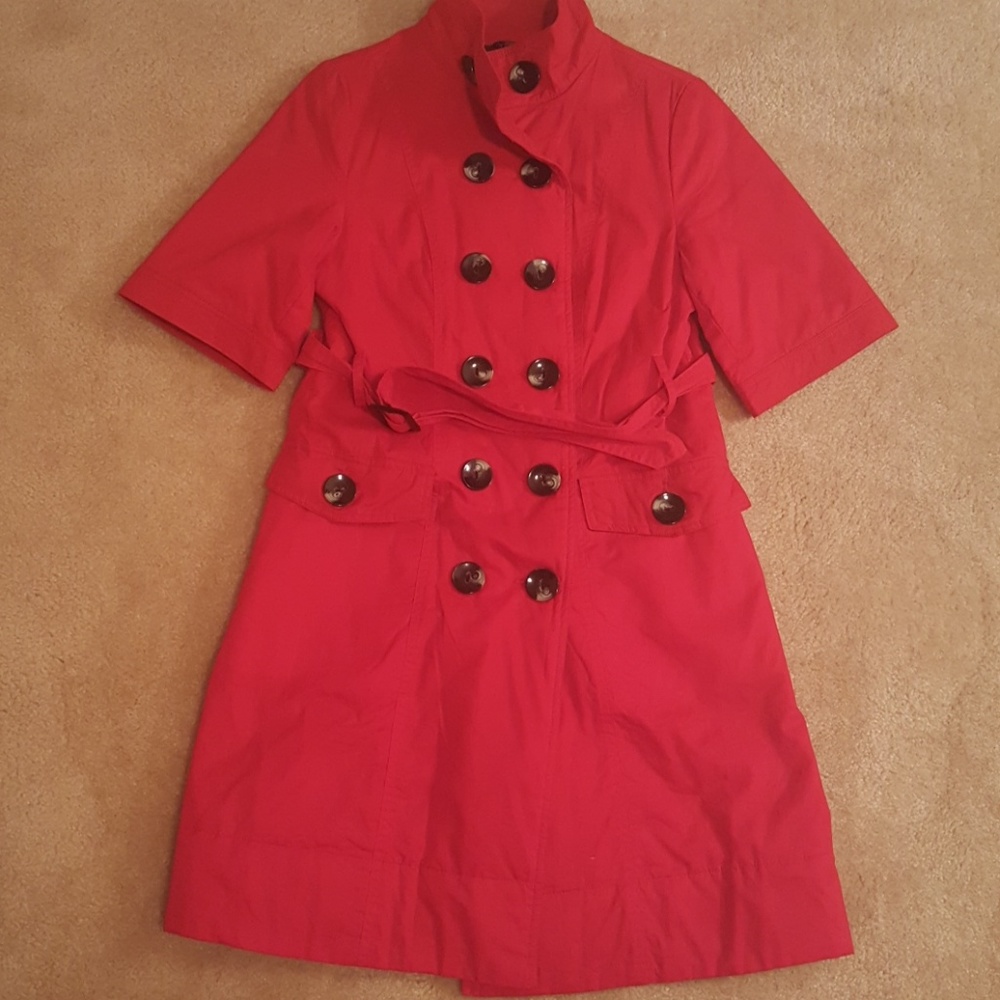 Double Breasted Red Coat